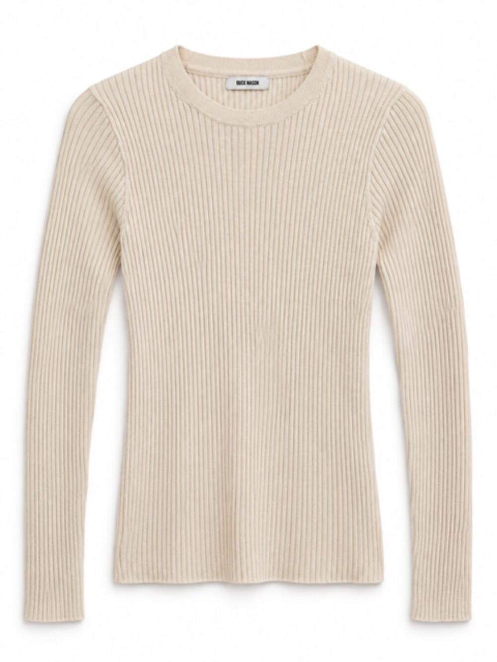 Buck Mason NWT Featherweight Silk Cashmere Ribbed Crew Natural Small